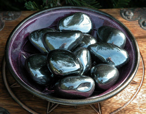 Hematite Tumbled Gemtone . Large Jumbo . Non Magnetic For Healing, Grounding, Divination, Psychic Awareness, Mental Focus