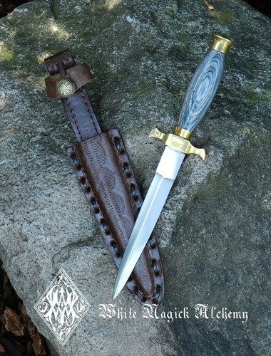 Black Handled Medieval Renaissance Athame 12-1/2"