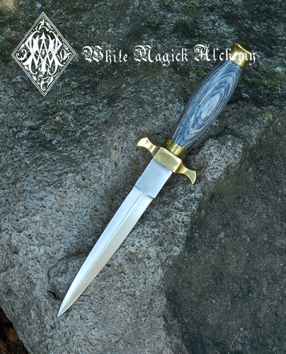 Black Handled Medieval Renaissance Athame 12-1/2"