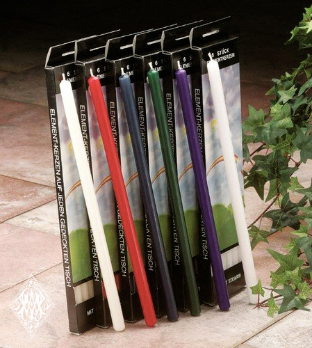 Elemental Taper Candles Tall . Earth Air Water Fire Spirit