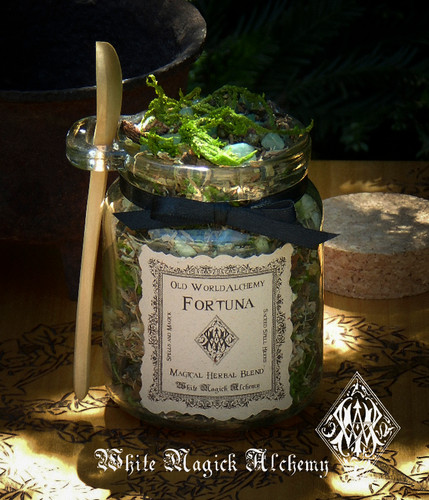 FORTUNA Proprietary Herbal Spell Blend 8.5 Ounce Jar with Wooden Spoon