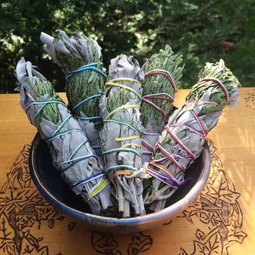 White Sage & Cedar Smudge Wands Wildcrafted
