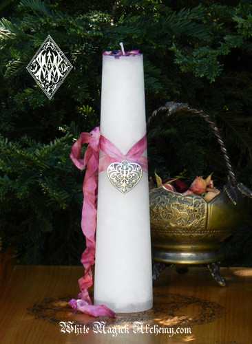 Twin Flame Love Torch Light Candle 2x9 Pillar