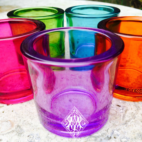 Glass Votive Candle Cups . Premium Recycled Heavy Duty Glass