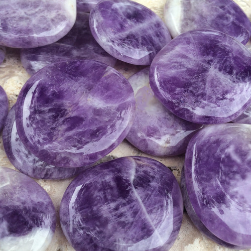 Amethyst Palm Stones for Transformation, Healing, Peace, the Change Stone