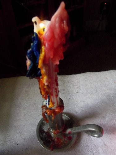 Color Drip Candles . Multi-Color Taper Drip Candles