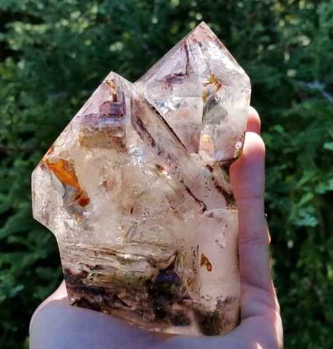Elestial Quartz Polished Twin Point for Change and Transformation