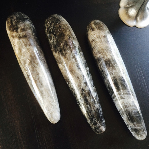 Black Rainbow Moonstone Wands for Moon Energy