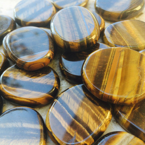 Tiger Eye Gemstone Medallions, Luck, Prosperity, Courage, Power & Passion