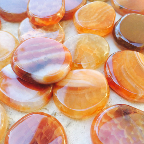 Fire Agate Gemstone Medallions, The Witches Shield of Gemstones, Hot Flashes