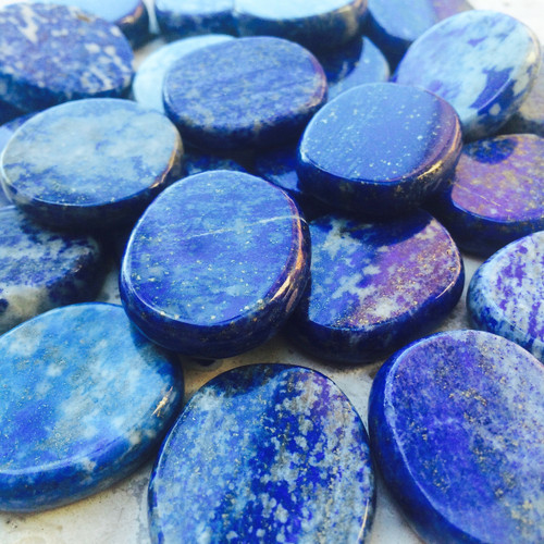 Lapis Lazuli Gemstone Medallions, The Ancient Stone of Knowledge & Wisdom, Great for Verigo