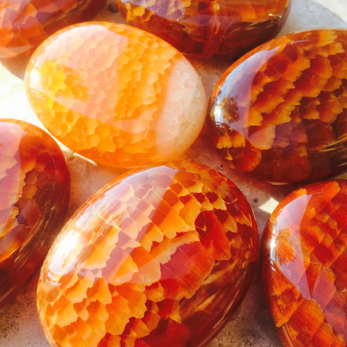 Fire Agate Gemstone Pillows, The Witches Shield of Gemstones, Hot Flashes