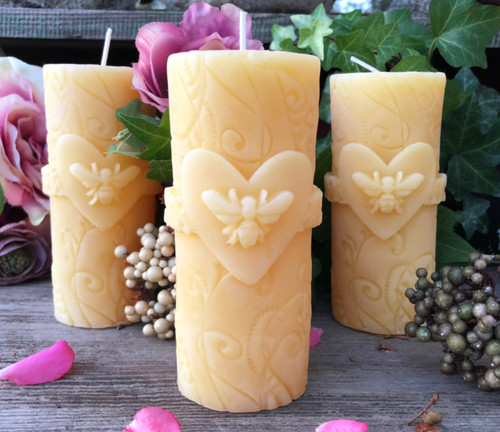 Queen Bee Beeswax Candles for Love & Valentines Day