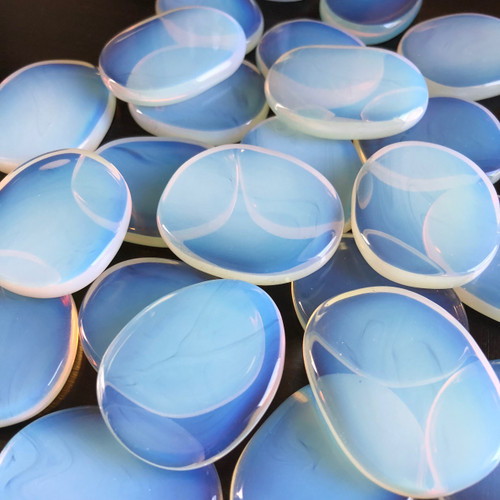Opalite Palm Stones Medallions for Meditation, Peace & Blessings