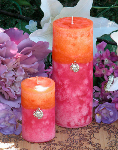 Summer Sunset Candles for Summer Solstice, Evening Illumination, Love . Grapefruit, Lemon Verbena, Lime, Lily, Creamy Vanilla Sugar