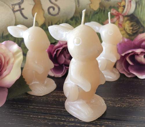 Hare Bunny Rabbit Candles for Ostara, Easter . The Sabbat with the Rabbit
