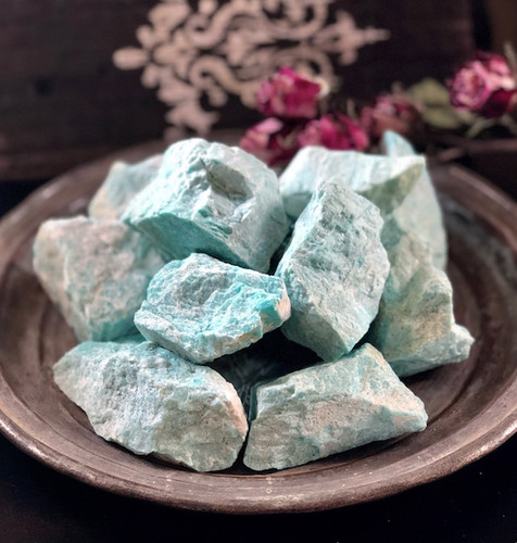 Amazonite Raw Gemstones for Strength, Courage, Success, Love, Money, Divine Power & Balance