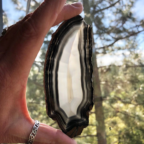 Agate Slab Black & Grey #5