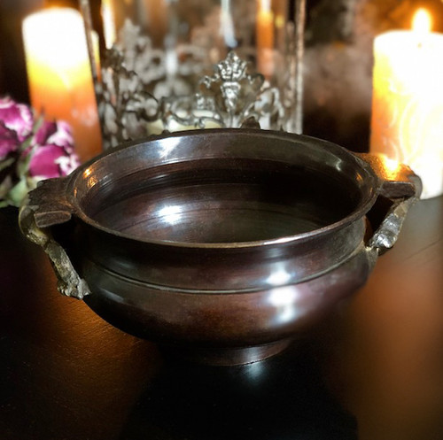 Bronze Age Cauldron Pot Medium 4" for Incense, Resins & Sage