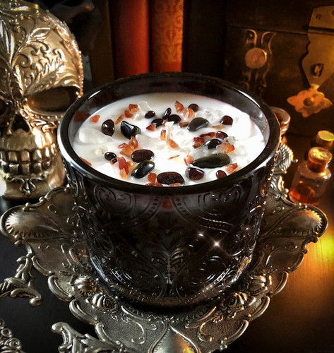 Season of the Witch Alchemy Ritual Witches Magick Candles with Crystals & Mysterious Ancient Essences of Samhain