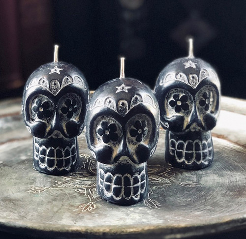 Sugar Skull Candles, Day of the Dead, Dia de los Muertos Candles