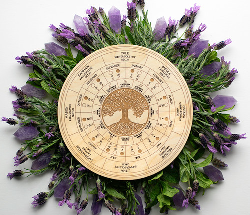 Wheel of the Year 2019 Calendars Northern/Southern Hemisphere with Pagan Holidays, Moon Phases & Astrological Calendar