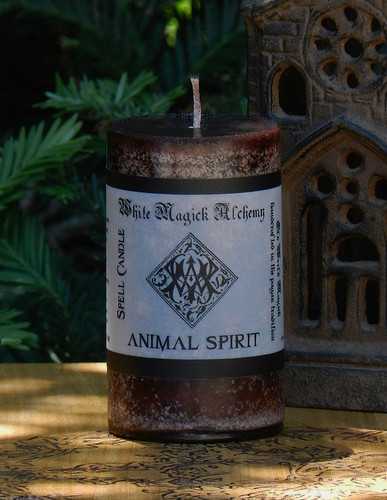 ANIMAL SPIRIT Spell Candle . For Workings with Mortal and Immortal Familiars, Animal Blessings