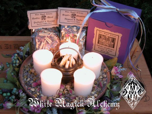 Imbolc - Candlemas FESTIVAL OF LIGHT Altar Kit - Flourishing Abundance, Renewal, Fertility, Purity and Illumination