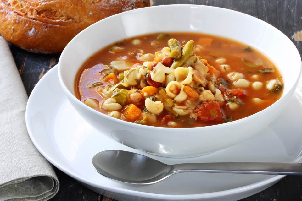 Learn how to make a hearty, healthy minestrone soup in less than an hour.