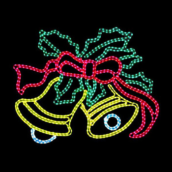 Large LED Ringing Bells - Motif Rope light Silhouette Large LED Ringing Bells - Motif Rope light Silhouette