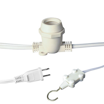 White 10 Amp E17 Intermediate Heavy Duty String Light - 50ft Rolls White 10 Amp E17 Intermediate Heavy Duty String Light - 50ft Rolls