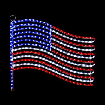 LED Rope Light USA Flag LED Rope Light USA Flag