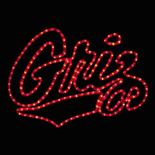 university of montana griz rope light motif
