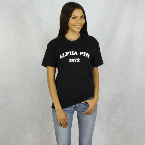 Alpha Phi T-Shirt in Black