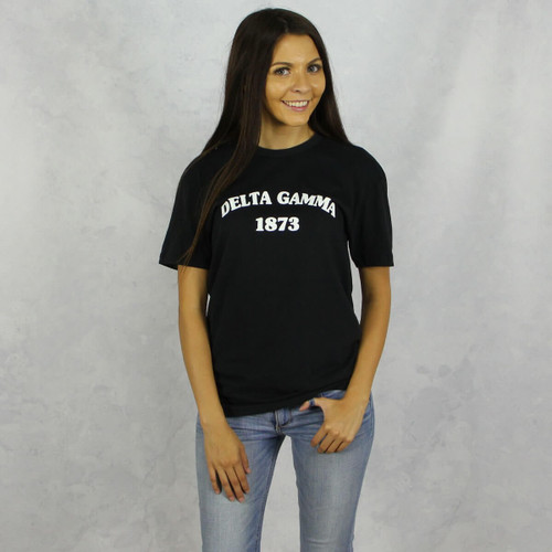 Delta Gamma Short Sleeve T-Shirt in Black