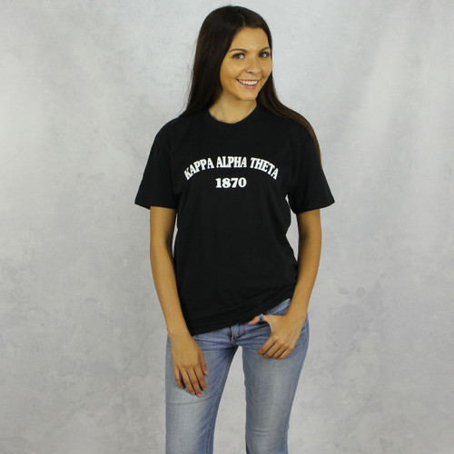 Kappa Alpha Theta Short Sleeve T-Shirt in Black