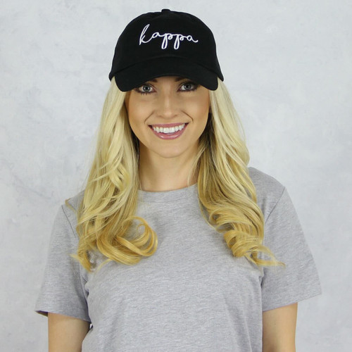 Kappa Kappa Gamma Dad Baseball Hat in Black