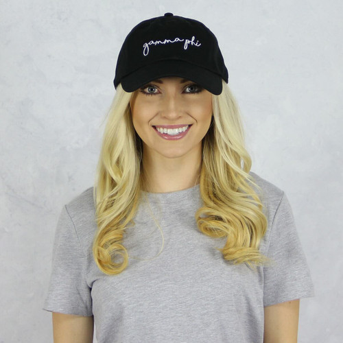 Gamma Phi Beta Dad Baseball Hat in Black