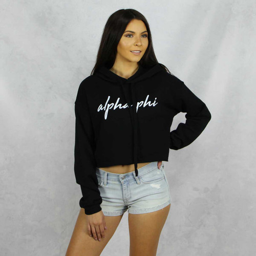 Alpha Phi Cropped Hoodie