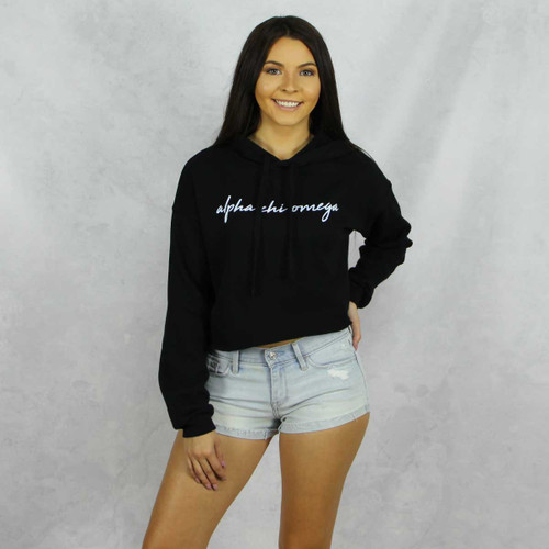 Alpha Chi Omega Cropped Hoodie