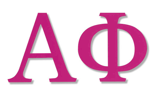 Alpha Phi Jumbo Sticker in Hot Pink