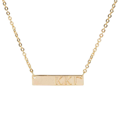 Kappa Kappa Gamma Gold Bar Necklace