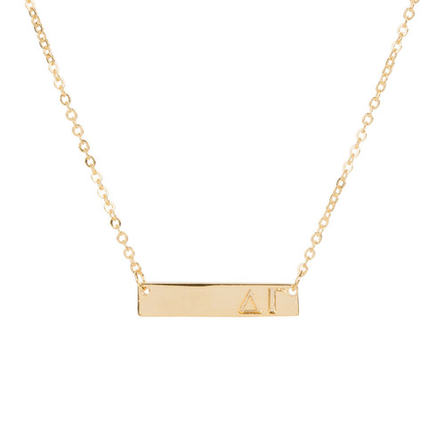 Delta Gamma Gold Bar Necklace