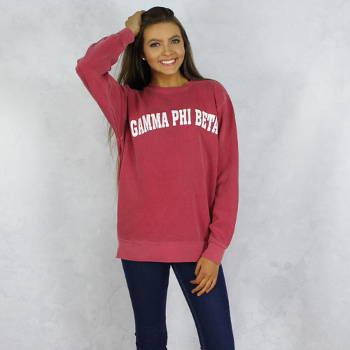 Gamma Phi Beta Comfort Colors Sweatshirt in Red