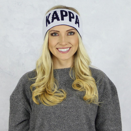 Kappa Kappa Gamma Reversible Headband and Ear Warmer White