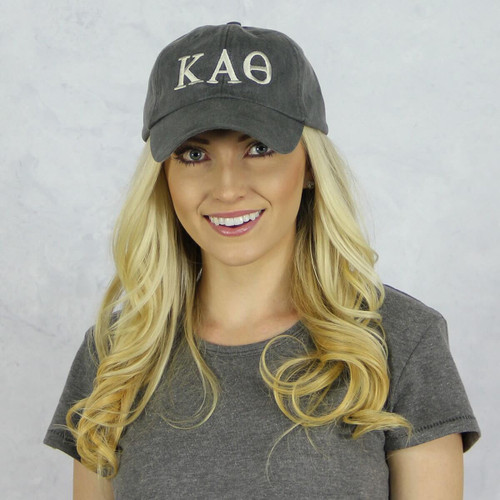 Kappa Alpha Theta Baseball Hat in Gray