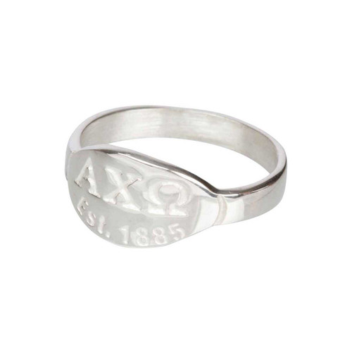Alpha Chi Omega Silver Ring