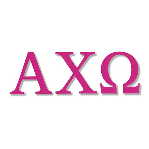 Alpha Chi Omega Jumbo Sticker in Hot Pink