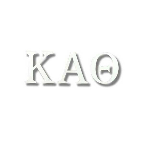 Kappa Alpha Theta White Letter Sticker