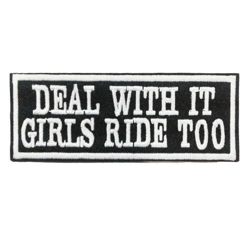 Deal with it Motorcycle Embroidered Patch